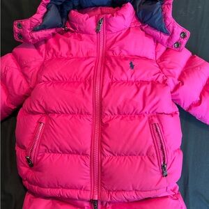 Ralph Lauren Kids Pink Puffer Jacket